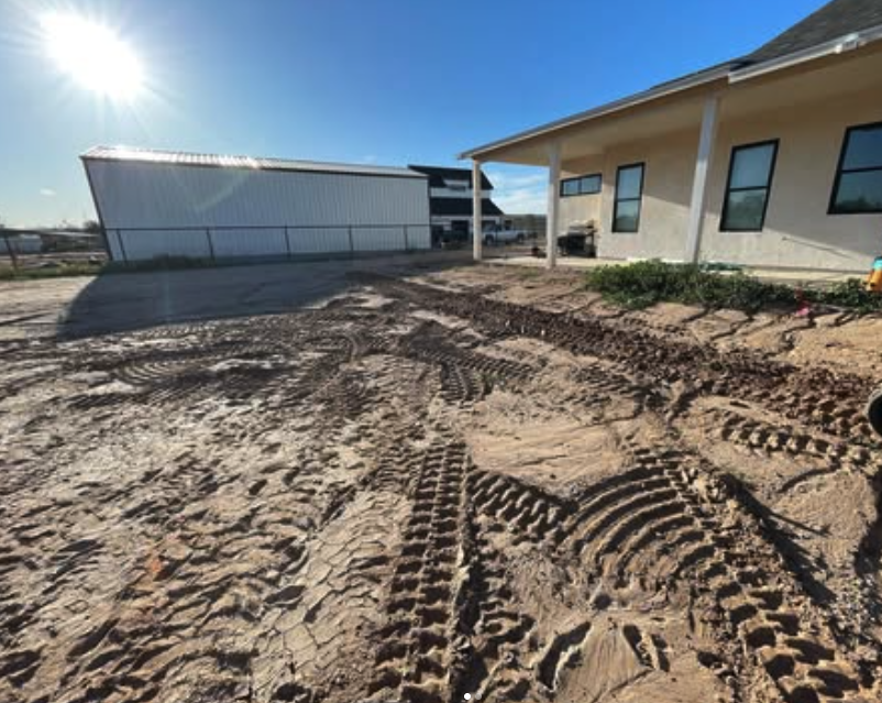 Site prep & grading — commercial lot